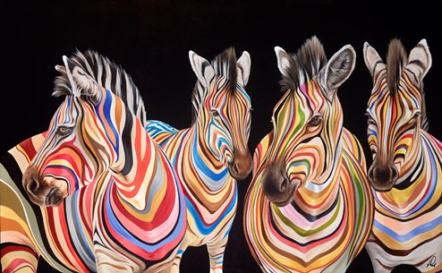 Dazzling Dudes by Hayley Goodhead - Original Painting on Box Canvas